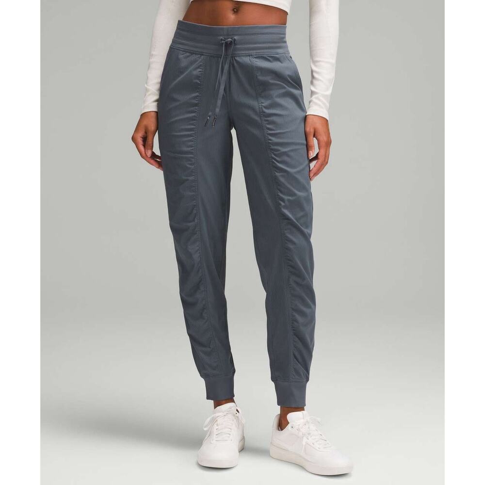 Lululemon Beyond the Studio Jogger Women's 8 Graphite Stripe Lightweight Ruched